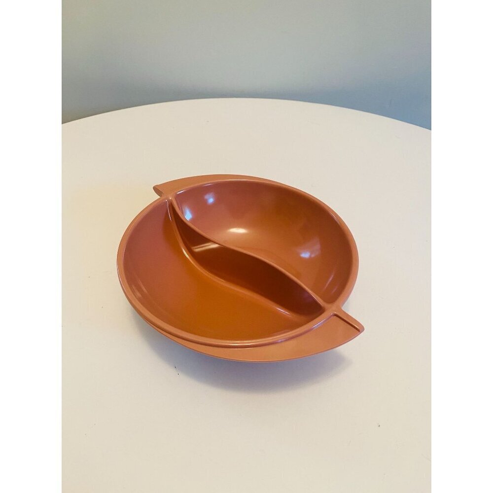 Vintage Boonton Pink Divided Serving Bowl, Melmac Vegetable Serving Bowl, Boonto